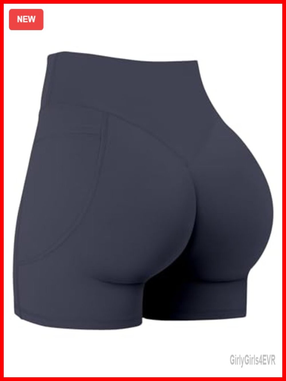 Sunzel Hidden Butt Lift Scrunch Biker Shorts 4" No Front Seam Yoga Shorts